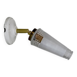 Vintage tulip wall lamp in white and transparent glass