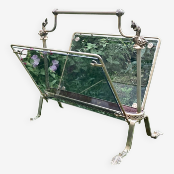 Gilt bronze magazine rack - Maison Baguès Style