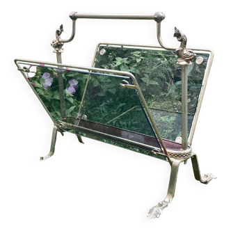 Gilt bronze magazine rack - Maison Baguès Style