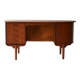 1960s oval Scandinavian teak desk