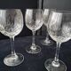 4 Grands verres à vin cristal  taillé