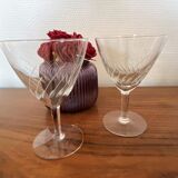 Set de 2 verres à eau en verre gravé 14 cl