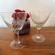 Set of 2 engraved glass water glasses 14 cl