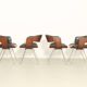 Ensemble de six chaises Oxford de Martin Grierson pour Arflex, 1963