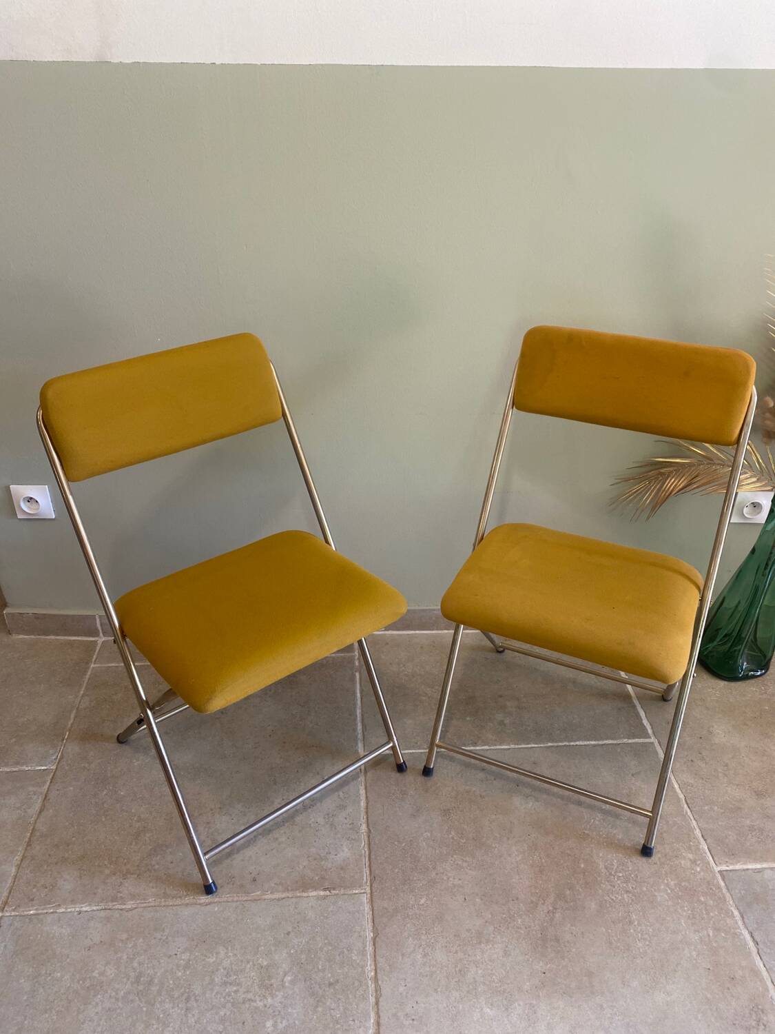 Pair of vintage folding chairs