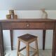 Old farmhouse side table in country style