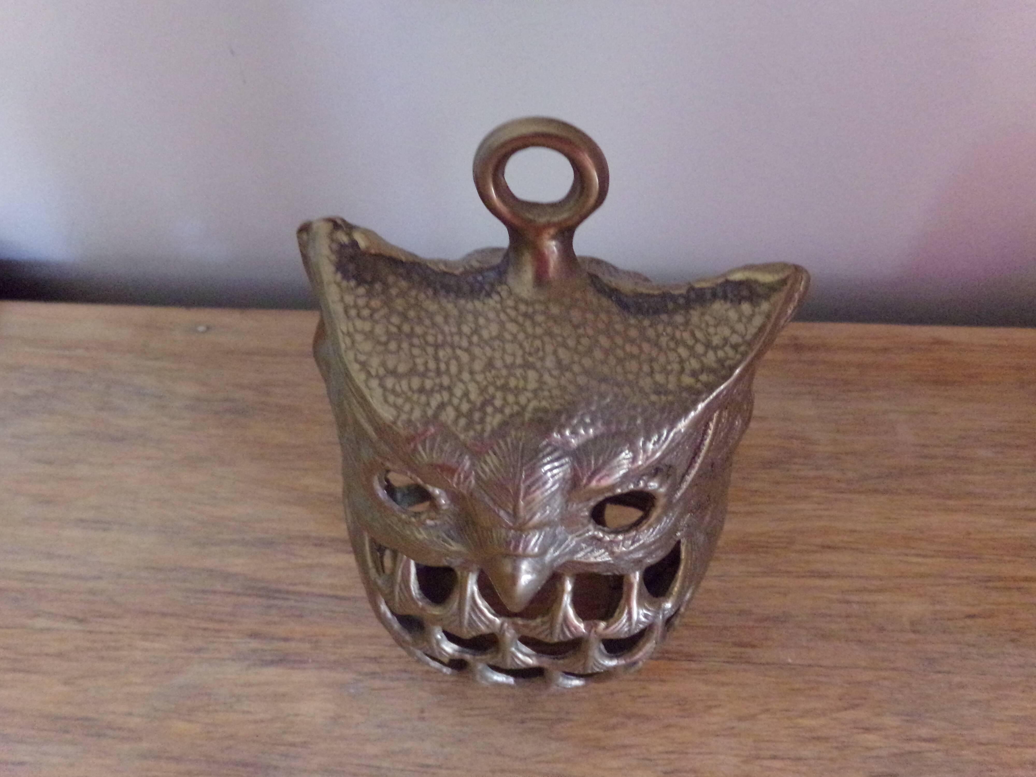 Brass photophore owl