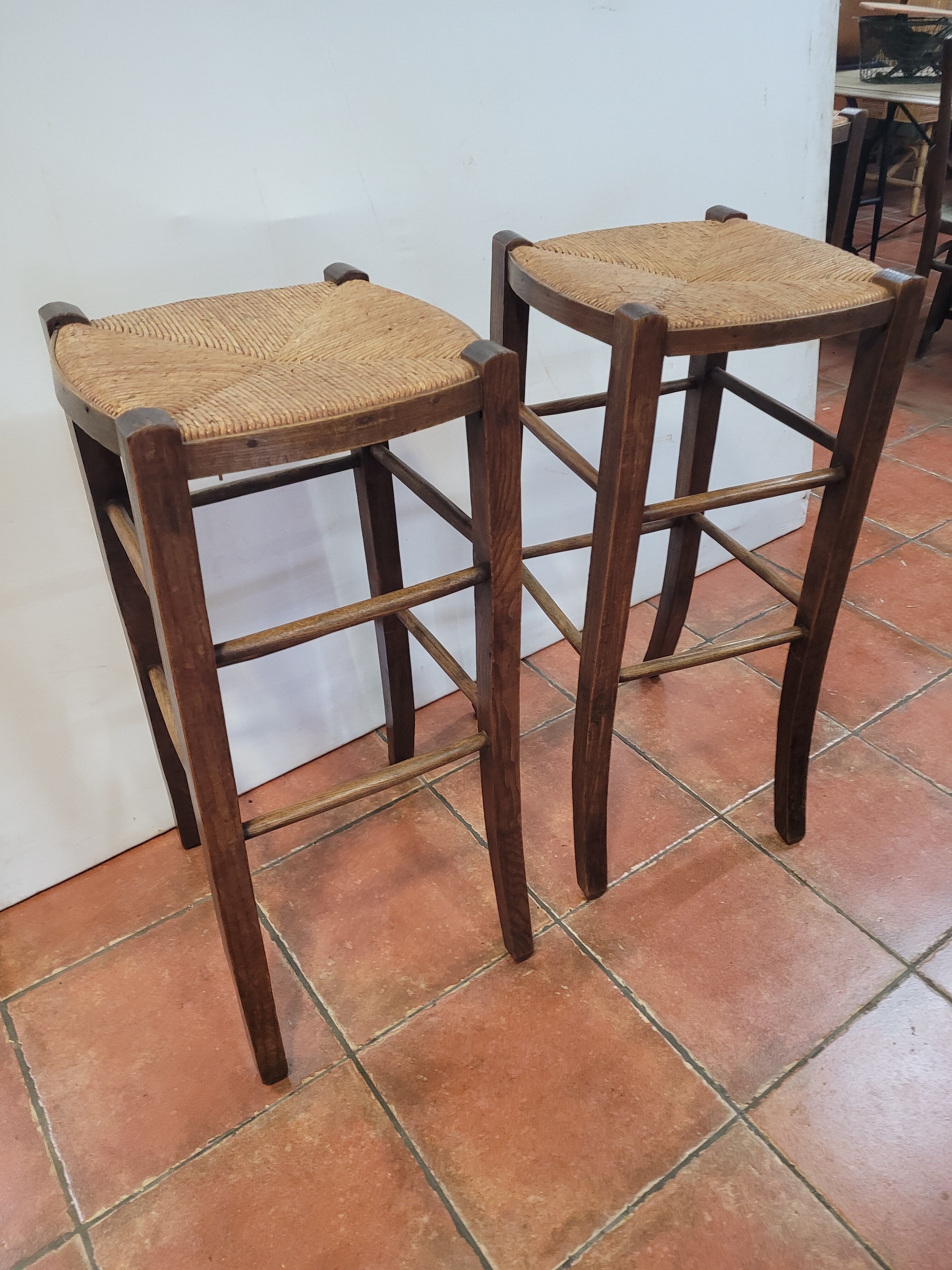 Pair of antique bar stools