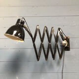 XL black scissor lamp from PeHaWe Leuchten Dresden, German 1940s