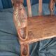 Chaise enfant en chêne sculpté. Ancien meuble breton