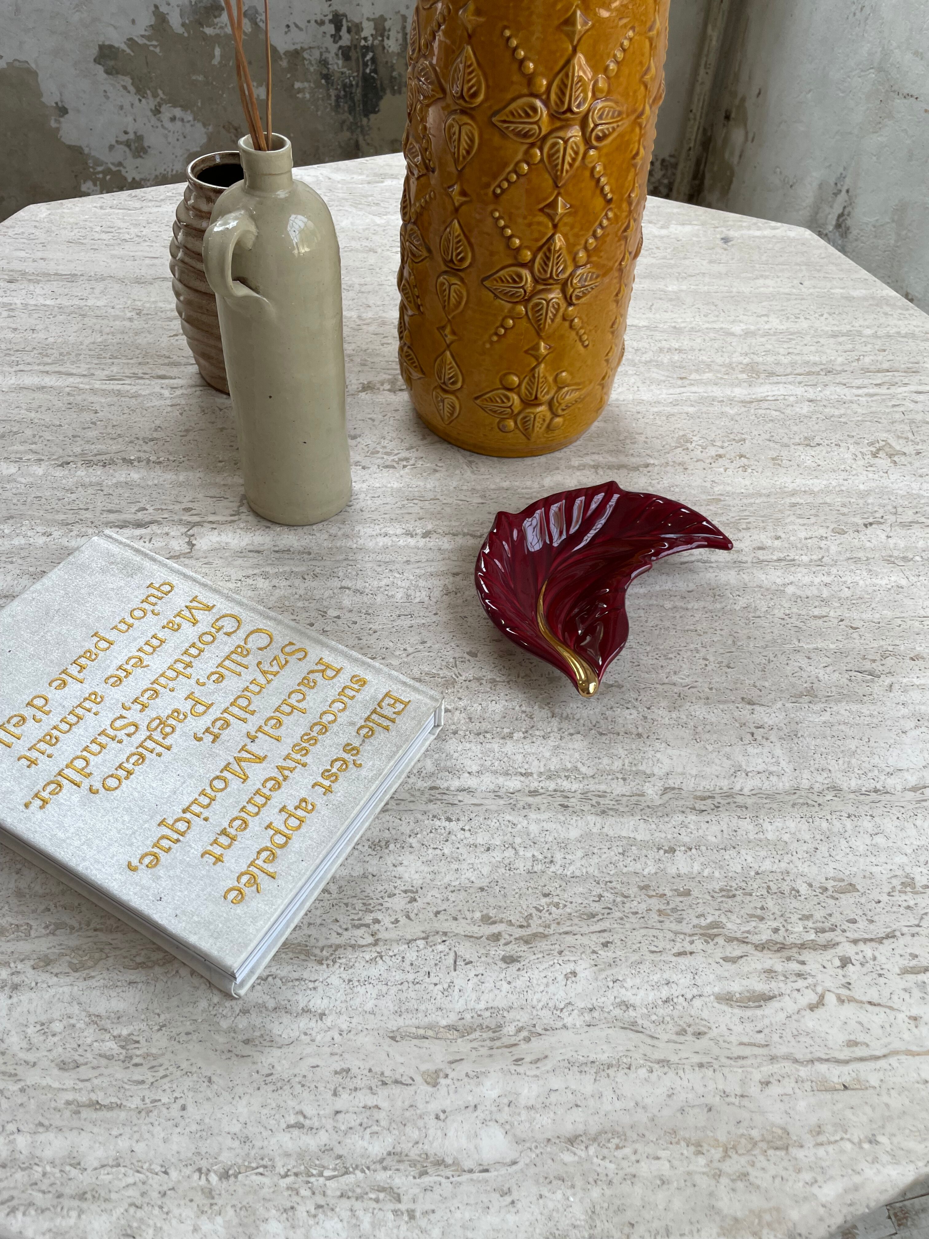 Dull leaf Vallauris red burgundy