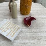 Plat feuille Vallauris rouge bordeaux