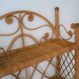 Rattan wall shelf