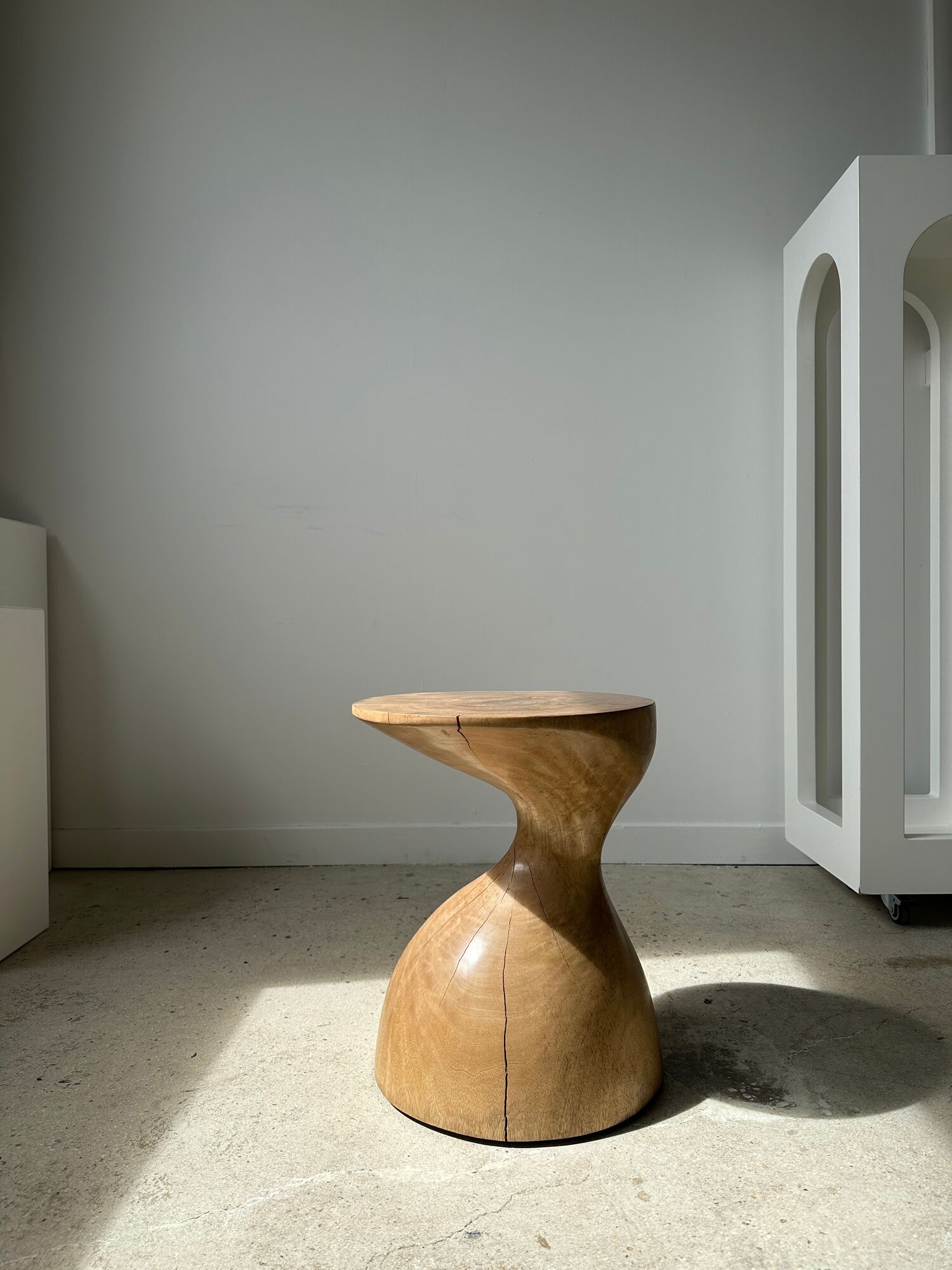 Solid wood sofa end
