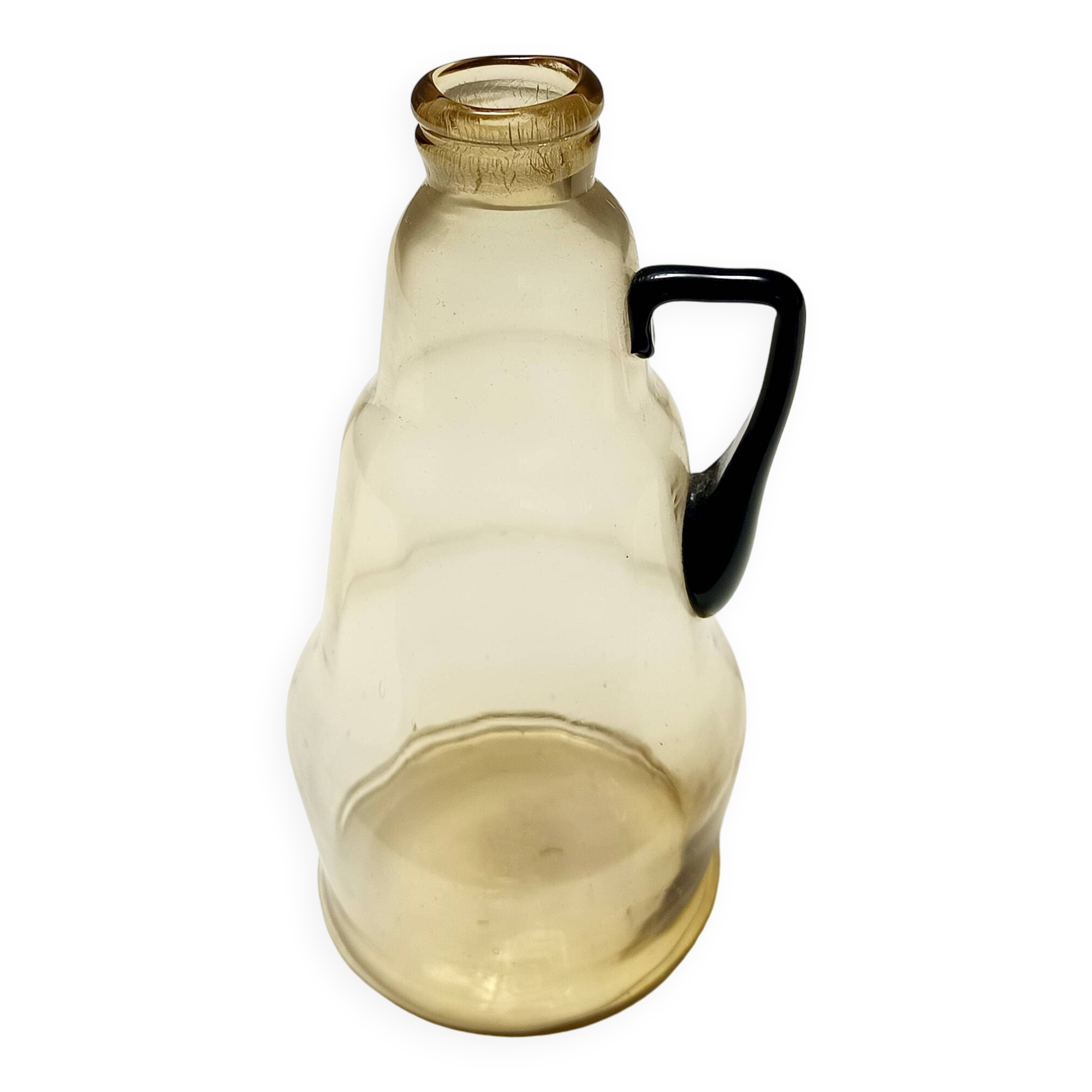 Straw Colored Murano Glass Pitcher Vase attr. to Vittorio Zecchin, Italy