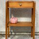 vintage geometric bedside cabinet