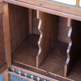 Napoleon III library cabinet or partition cabinet, furniture with beveled display window