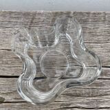 Bougeoir en verre transparent