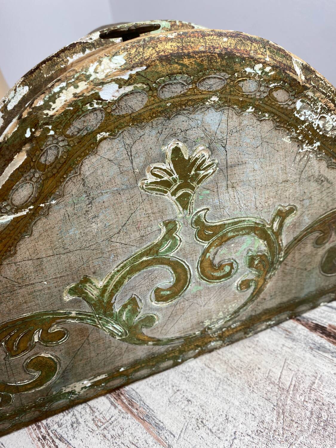 Florentine wooden wall console