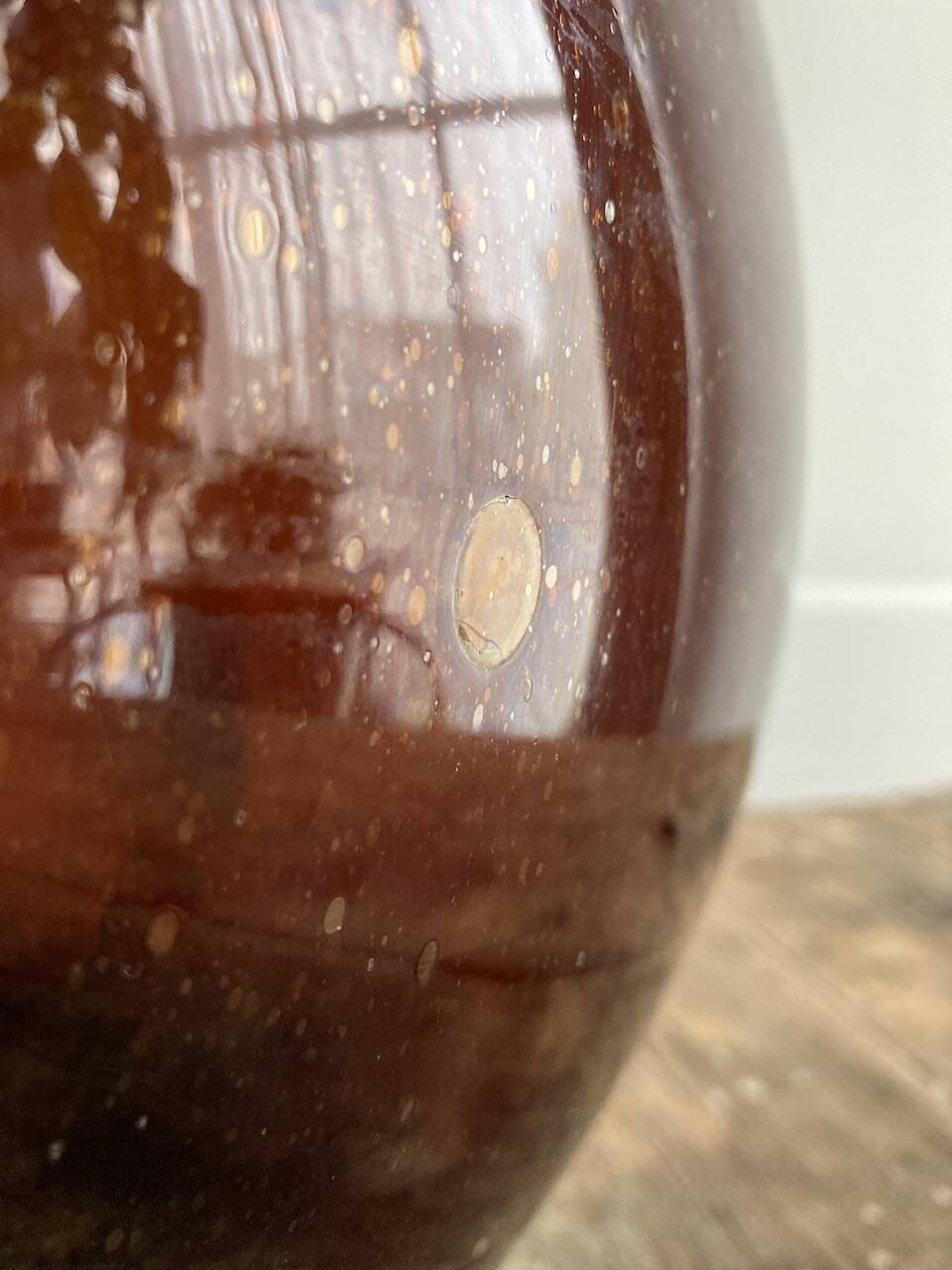 Amber demijohn 50l late 19th century