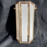 SOTHIS wall lamp - hexagonal - glass and brass - Italy