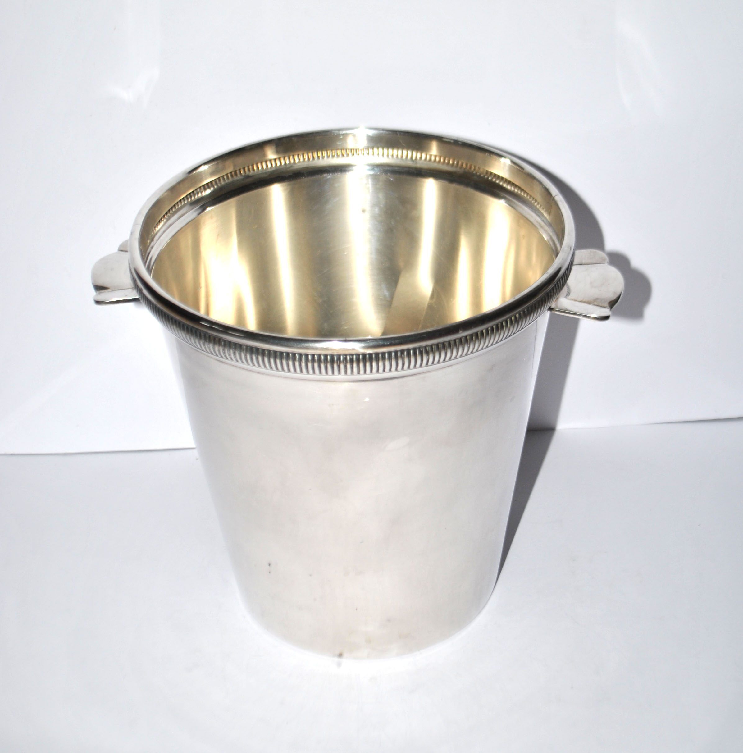 Vintage silver-plated metal champagne cooler by Reneka