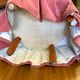 Pouf en velours rose