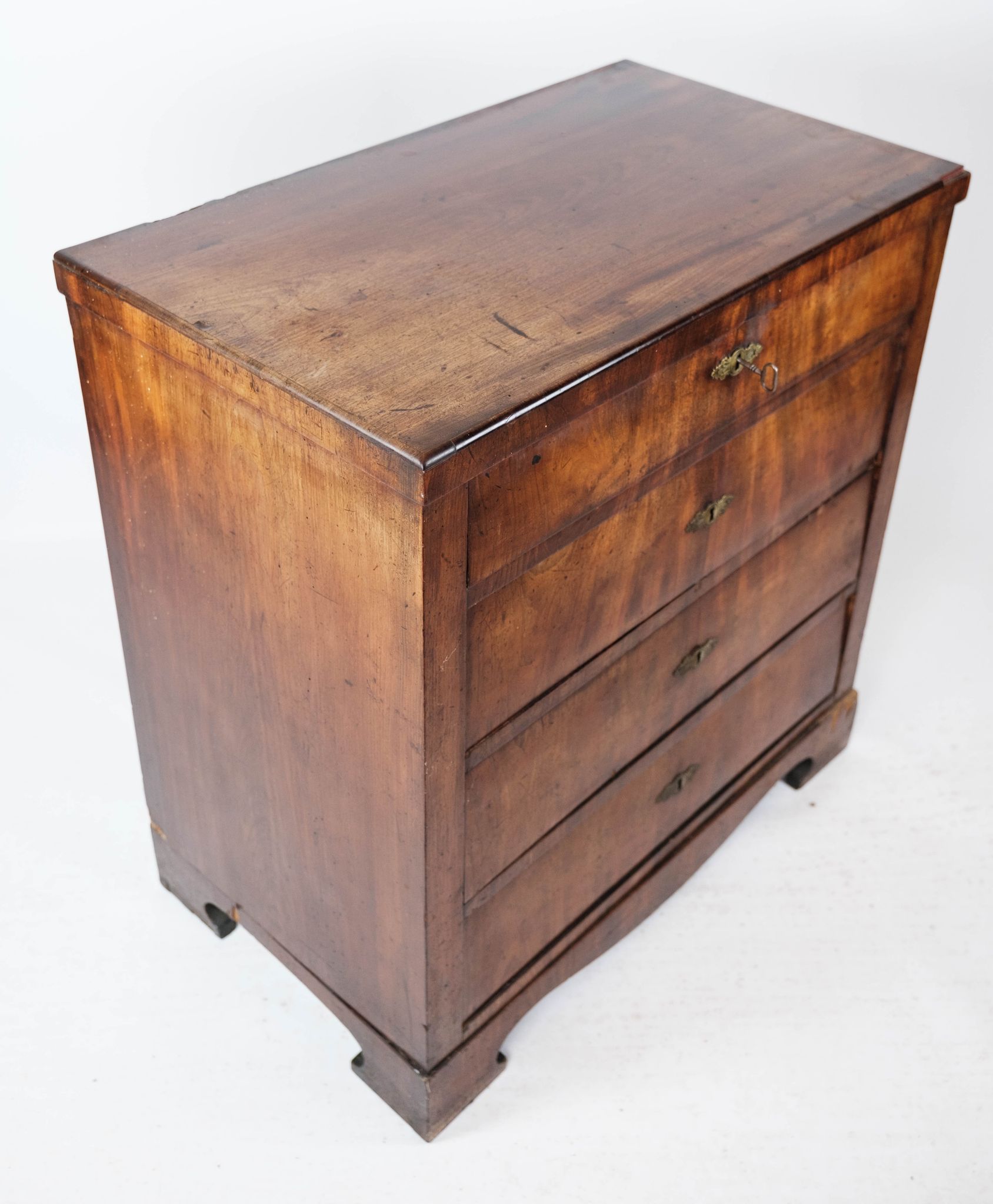 Empire chest of drawers with four drawers of mahogany, 1840s