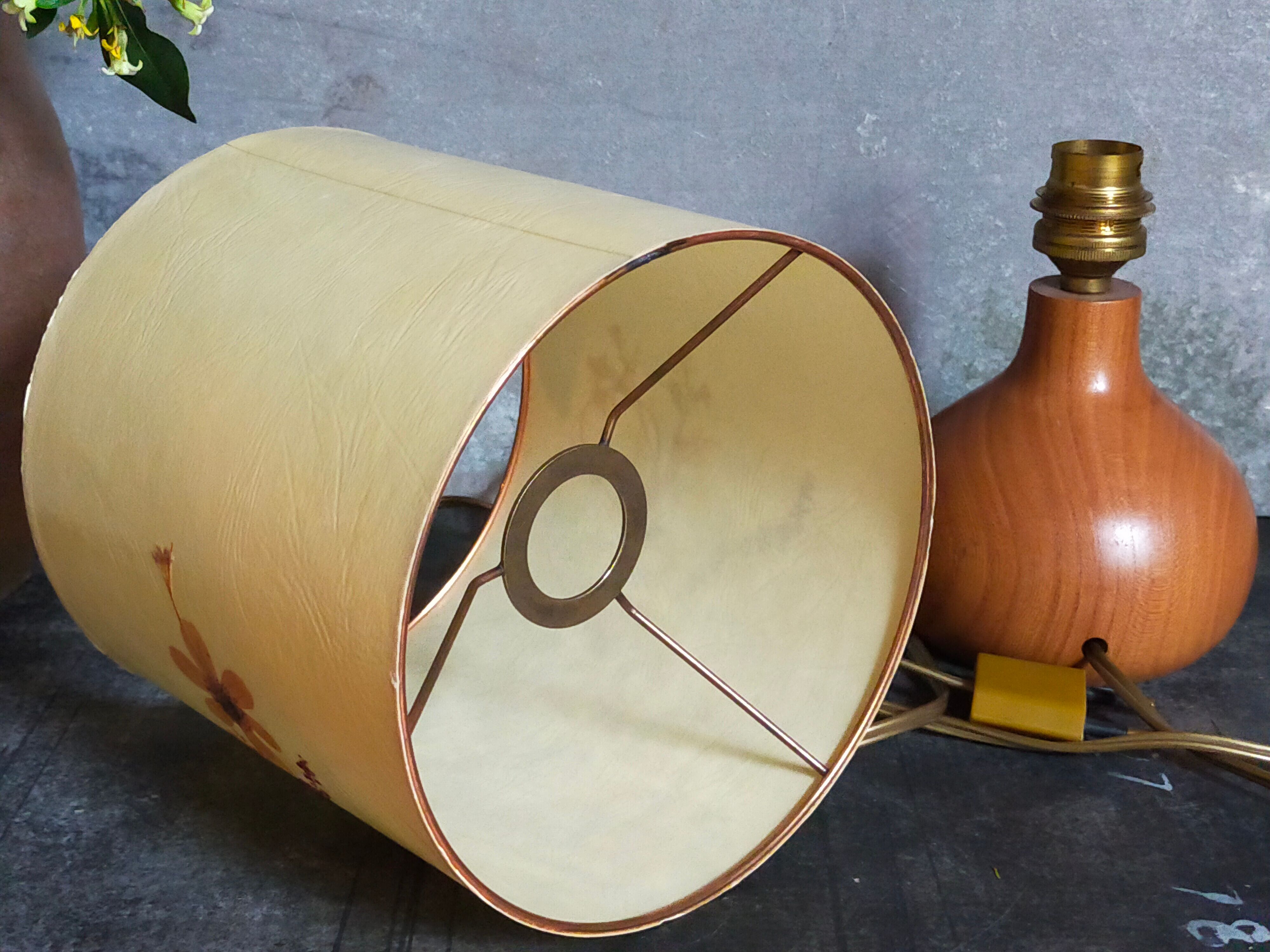Lampe de chevet en bois vintage
