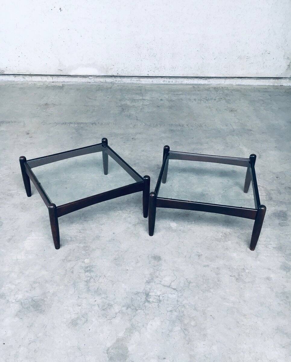 Mid-Century Modern Design Low Side Table Set, Sweden, 1960s, Set of 2