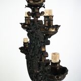 Rare Italian Brutalist floor lamp by Longobard. Italy 1970s