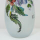 Vase Art Nouveau signé décor floral en pâte de verre. 40 cm. Année 20
