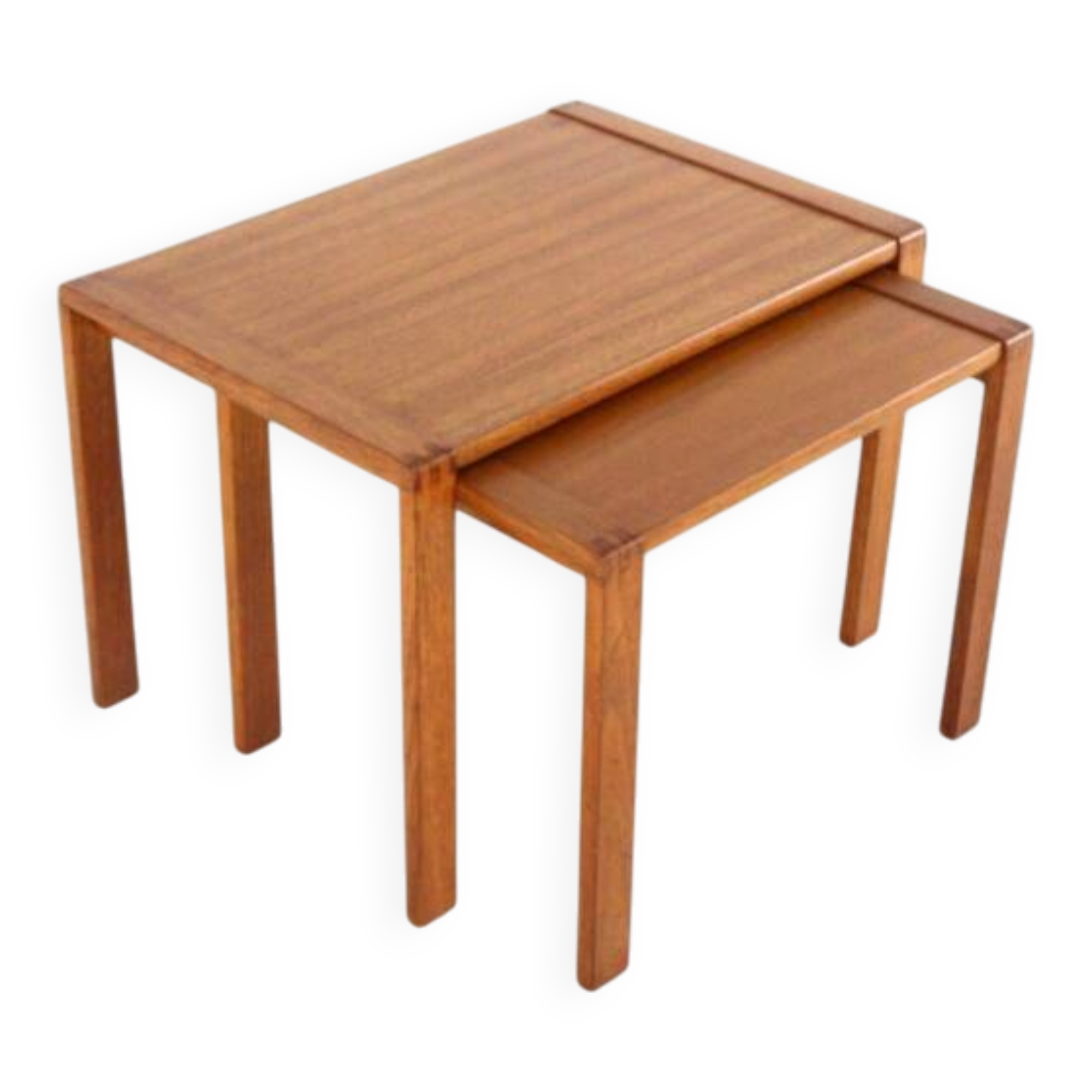 Ensemble de 2 tables gigognes - teck - design danois