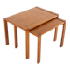 Ensemble de 2 tables gigognes - teck - design danois