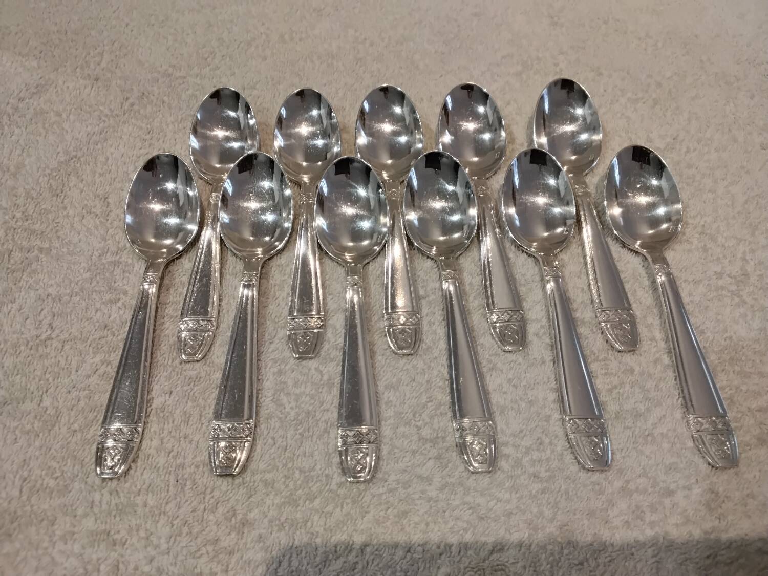 11 silver-plated metal coffee spoons Lemondial Grand Prix Monaco