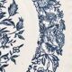 Plate decoration blue flowery