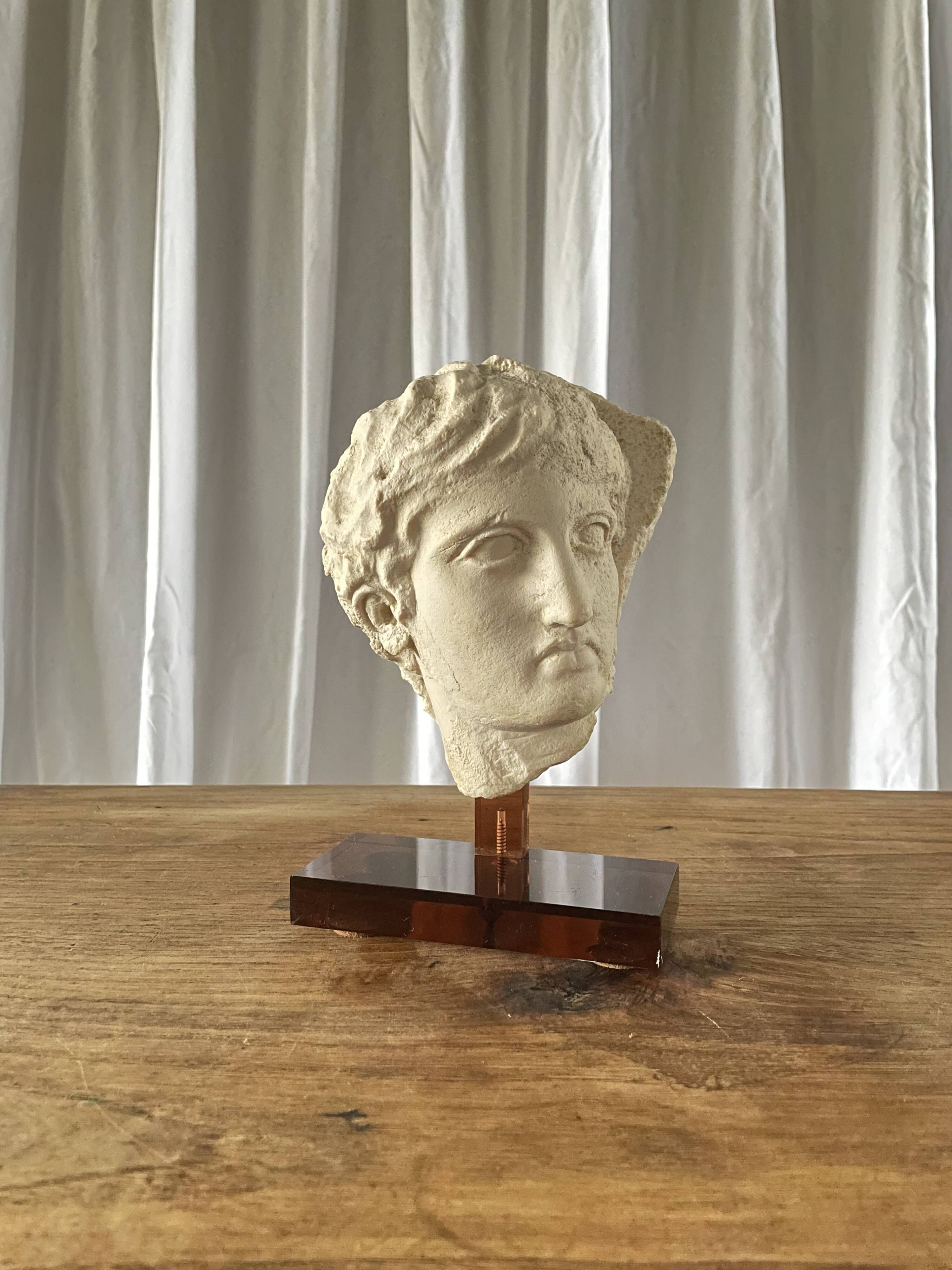 Ancient Greek head – Ephebe – Cast from the Louvre Museum