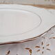 Plat ovale en porcelaine Kronester Bavaria blanche et liseré argenté