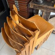 5 chaises empilables vintage — Rainer Schell  Schlapp Möbel 1960s