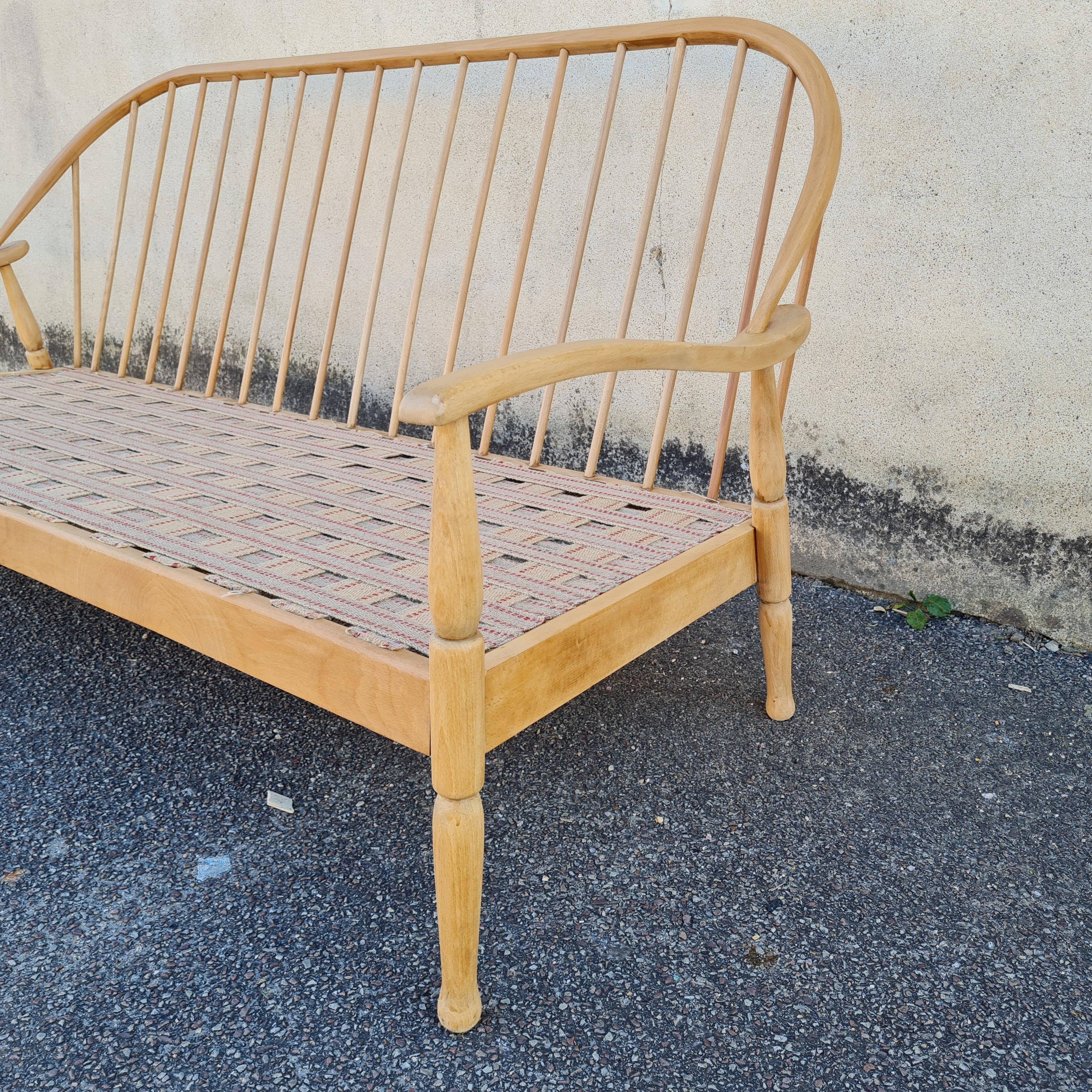 Sofa Ercol 3 place in light wood