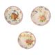 Set of 3 old plates Provencal style floral motifs