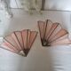Art Deco style wall lights in brass and real glass paste