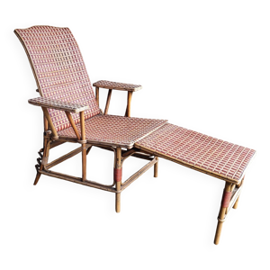 chaise longue en rotin
