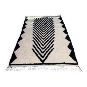 Handmade pure wool rug, size 100 x 200 cm