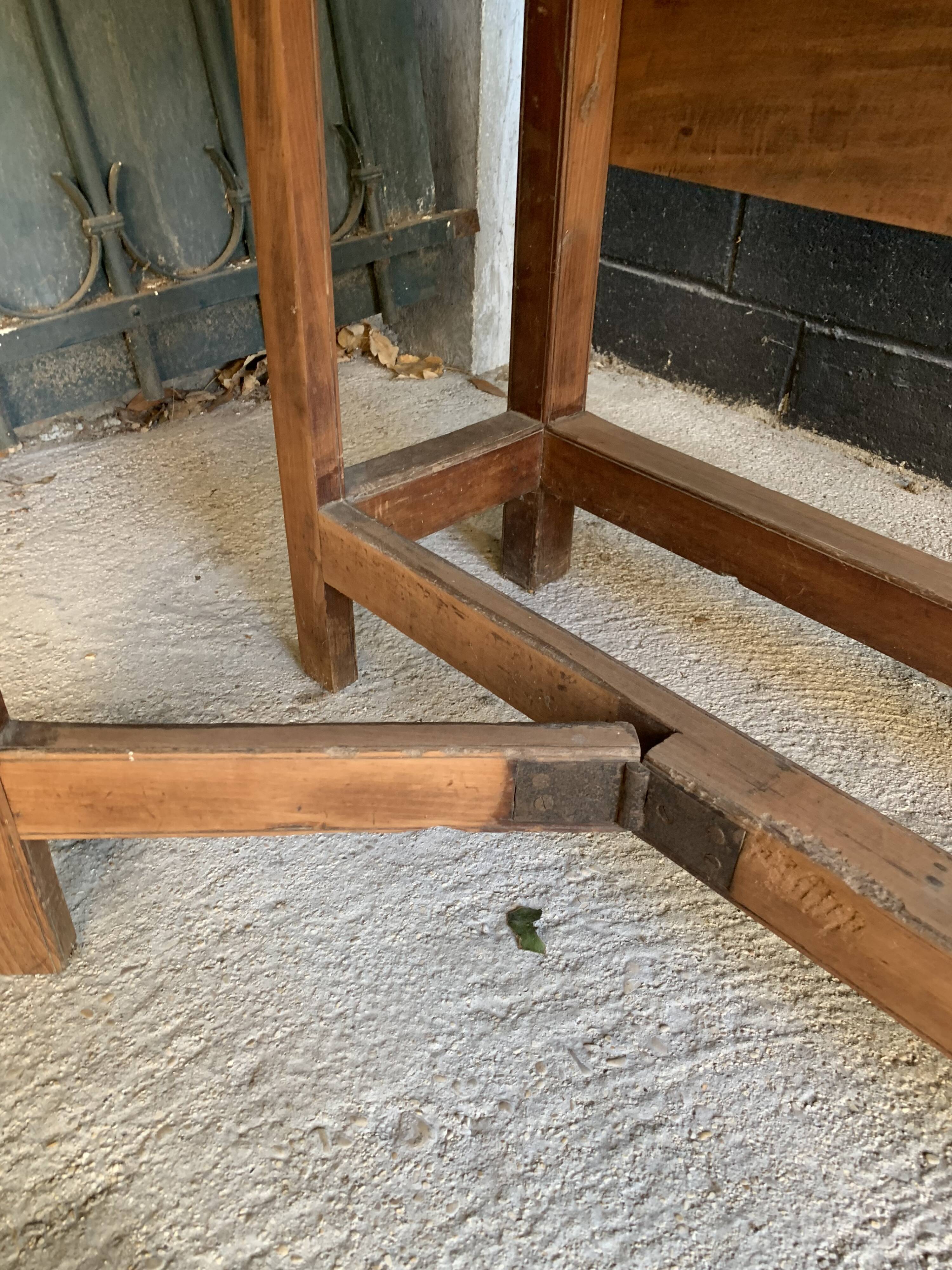 Solid wood table or console.