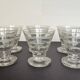 6 Art Deco liqueur or port glasses