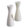 Paire de vases soliflore en opaline vintage Carlux France