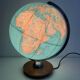 Vintage 1960 terrestrial globe JRO Verlag wood PVC world map - 43 cm