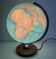 Vintage 1960 terrestrial globe JRO Verlag wood PVC world map - 43 cm