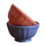 Colorful faceted bowls